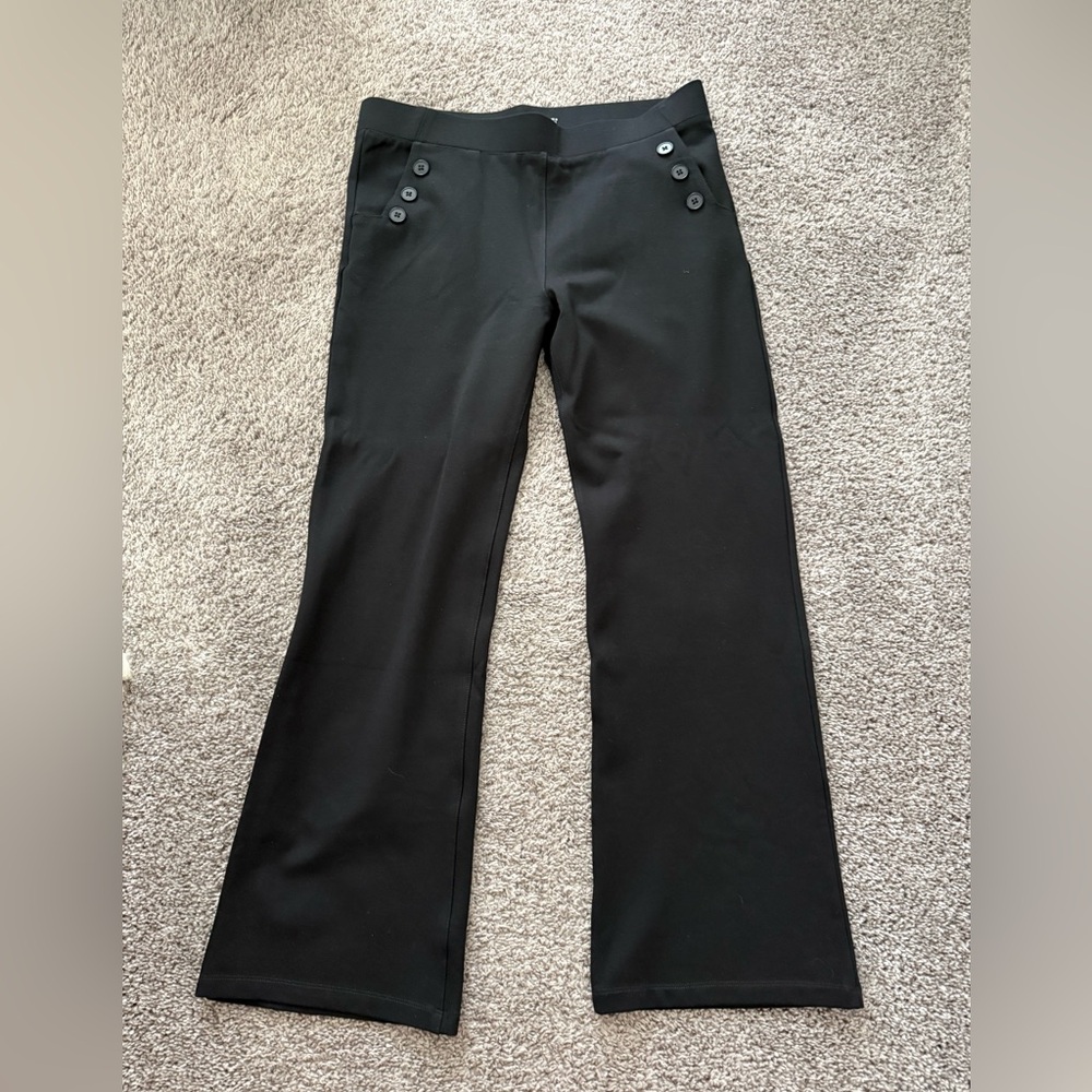 Betabrand dress pant yoga pants with button front pockets XLP EUC